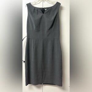 White House Black Market Grey Midi Sheath Jumper Dress